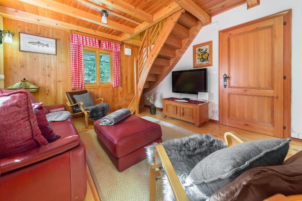 TV a/nebo společenská místnost v ubytování Chalet Trzinka - Triglav National Park