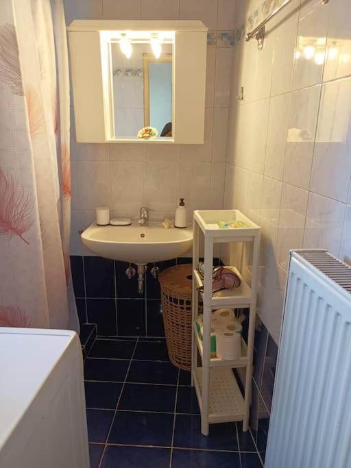 Łazienka w obiekcie Detached house with a lovely yard 5' walk from Metro Station Agios Dimitrios and METRO MALL