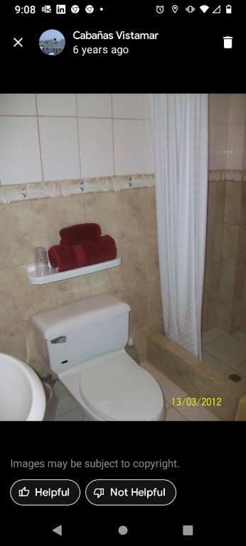 Koupelna v ubytování Hostal Cabañas Vistamar