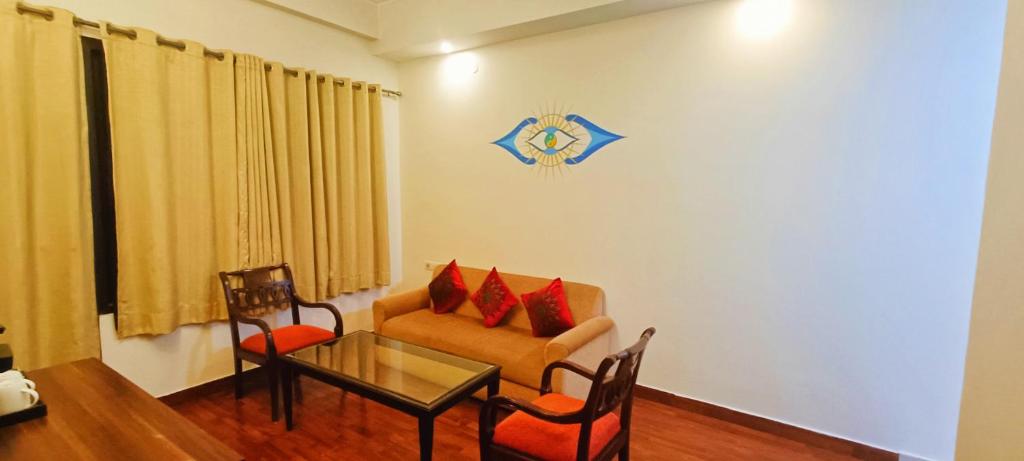 Posezení v ubytování Hotel Dewa Retreat- A Himalayan Boutique Hotel