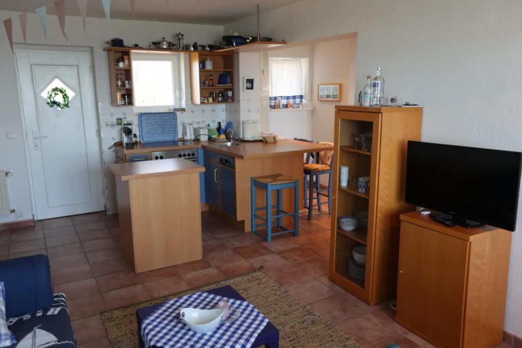Kuchyň nebo kuchyňský kout v ubytování Ferienwohnung Soling