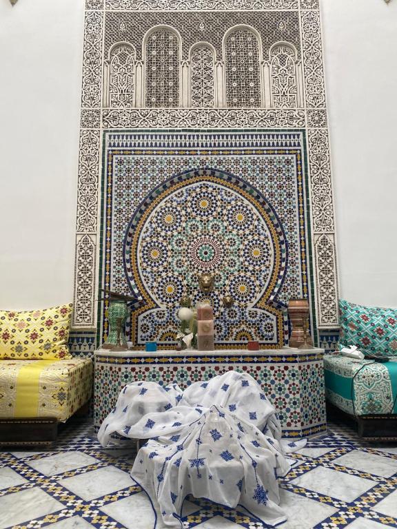 Posezení v ubytování Riad Fes Colors & SPA - Family Lodging