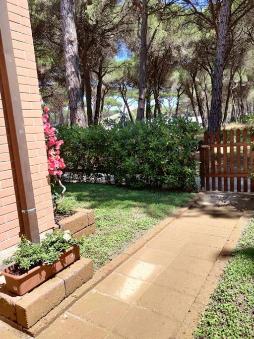 A garden outside Appartamento mare e pineta