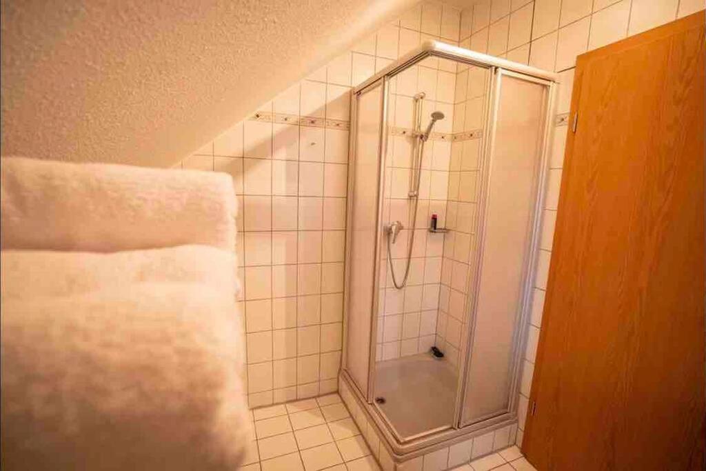 Koupelna v ubytování Gemütliches Apartment im wunderschönen Kallmünz