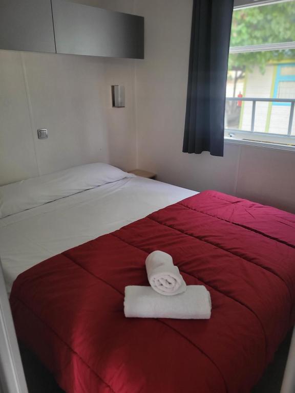 Cama o camas de una habitación en Camping Costa Blanca