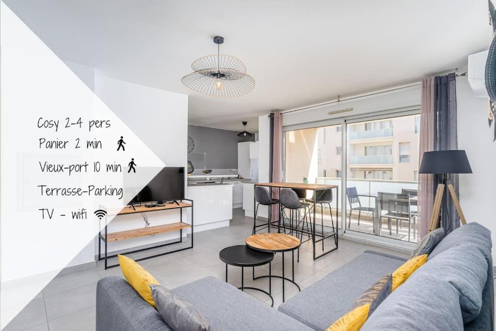 Posezení v ubytování Panier, Major, appartement de 47 m2, parking et terrasse