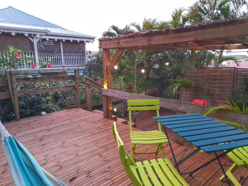 Balkón nebo terasa v ubytování Studio Frangipani dans Villa Fleurs des Iles