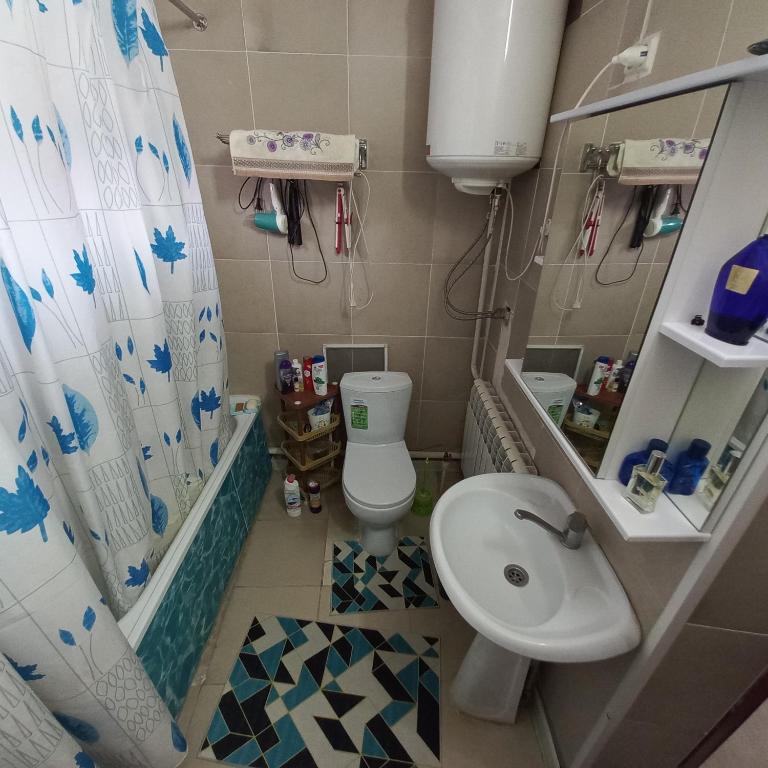 Koupelna v ubytování Hotel "Тихий Дом Трансфер"