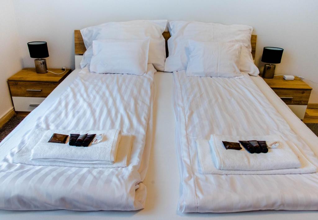 Posteľ alebo postele v izbe v ubytovaní Molnar Apartment Cozy City Center Retreat for 2 AC & Perfect Location!