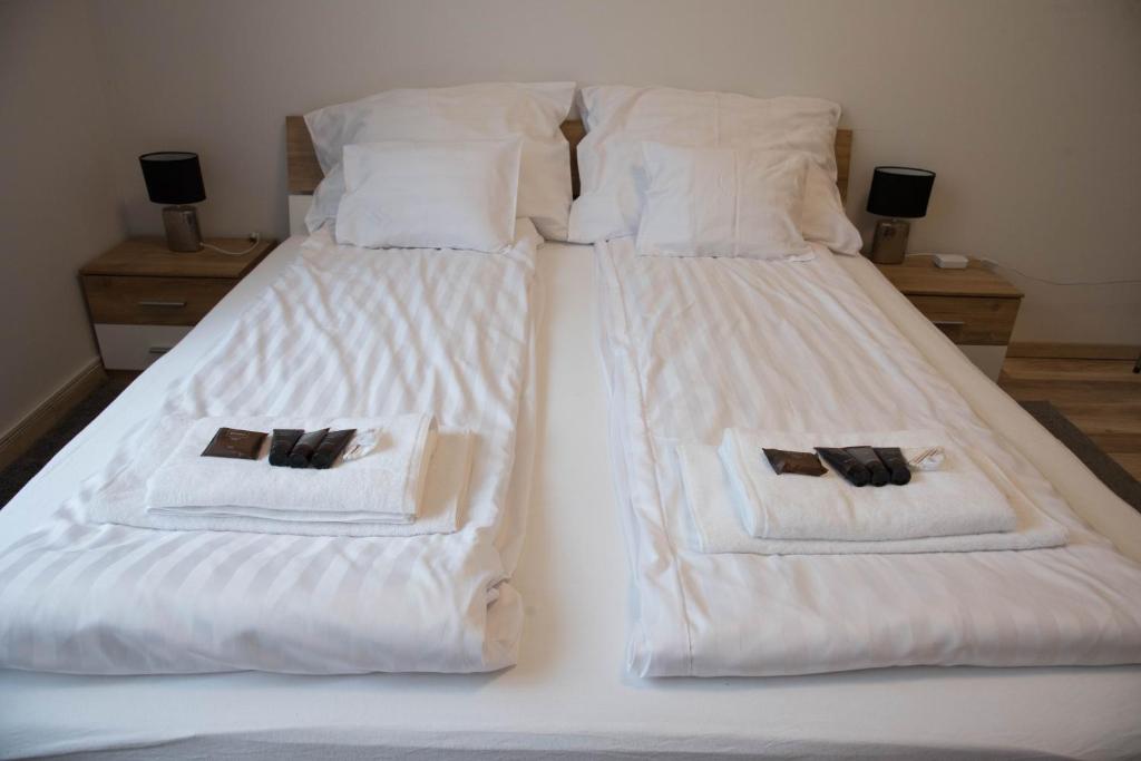 Posteľ alebo postele v izbe v ubytovaní Molnar Apartment Cozy City Center Retreat for 2 AC & Perfect Location!