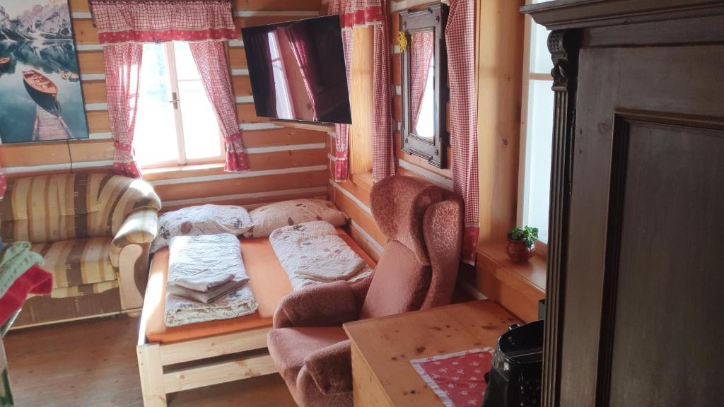 Postel nebo postele na pokoji v ubytování Frantiskov 17