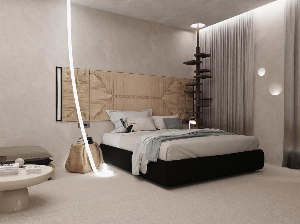 Posteľ alebo postele v izbe v ubytovaní Brilliance of Mykonos