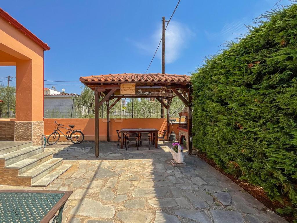 A patio or other outdoor area at Private Paradise in Nikiti