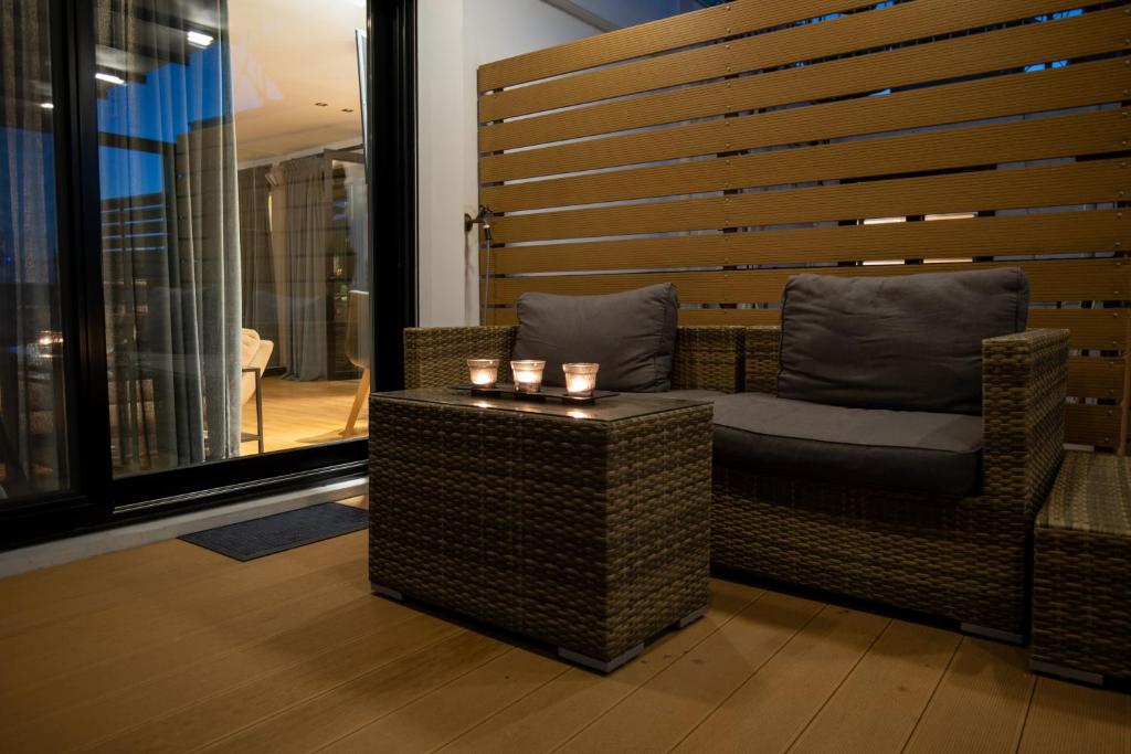 Część wypoczynkowa w obiekcie Athens Skyline Loft