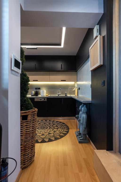 Kuchnia lub aneks kuchenny w obiekcie Athens Skyline Loft