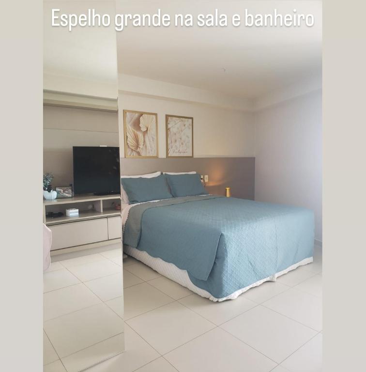 TV a/nebo společenská místnost v ubytování Life Tabatinga Beach-Flat com Wi-Fi
