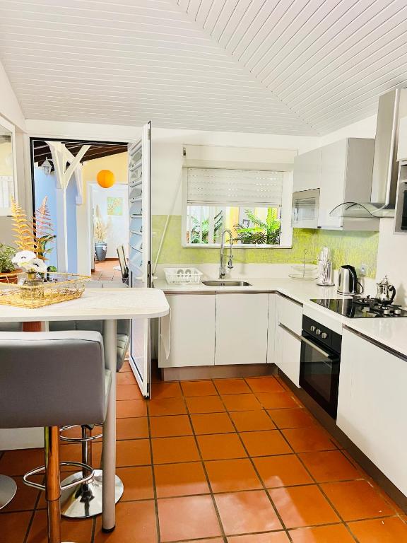 Kuchyň nebo kuchyňský kout v ubytování Villa Paradis