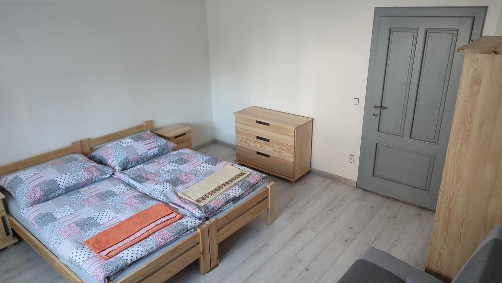 Postel nebo postele na pokoji v ubytování Privat Liska