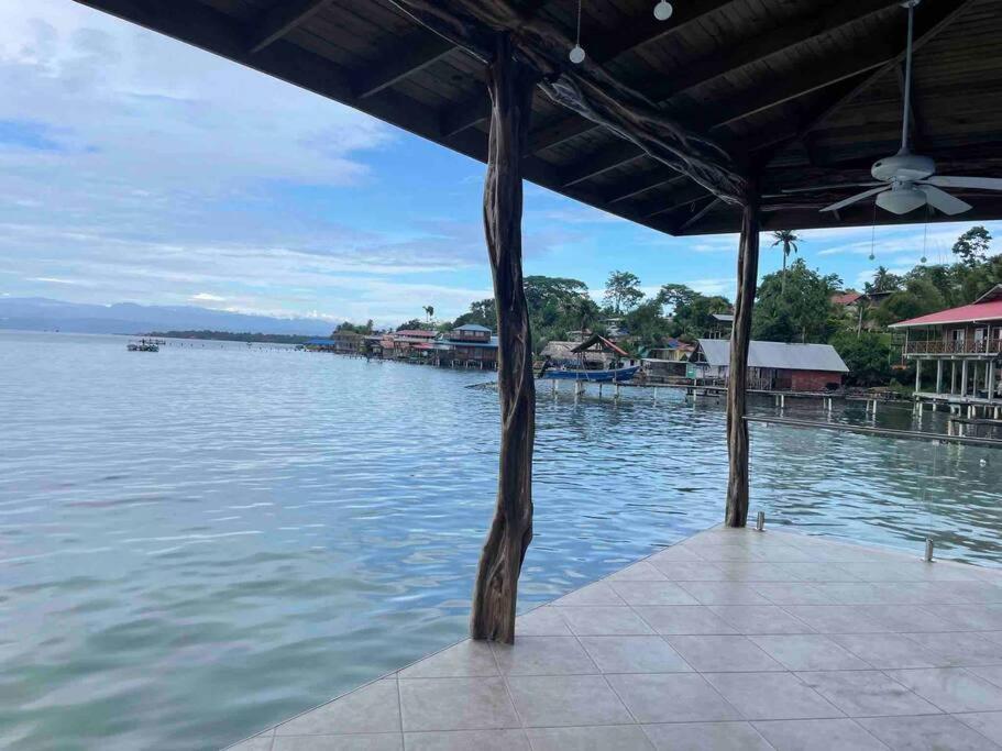 a view of a body of water from a dock at Casita Azul in Bastimentos