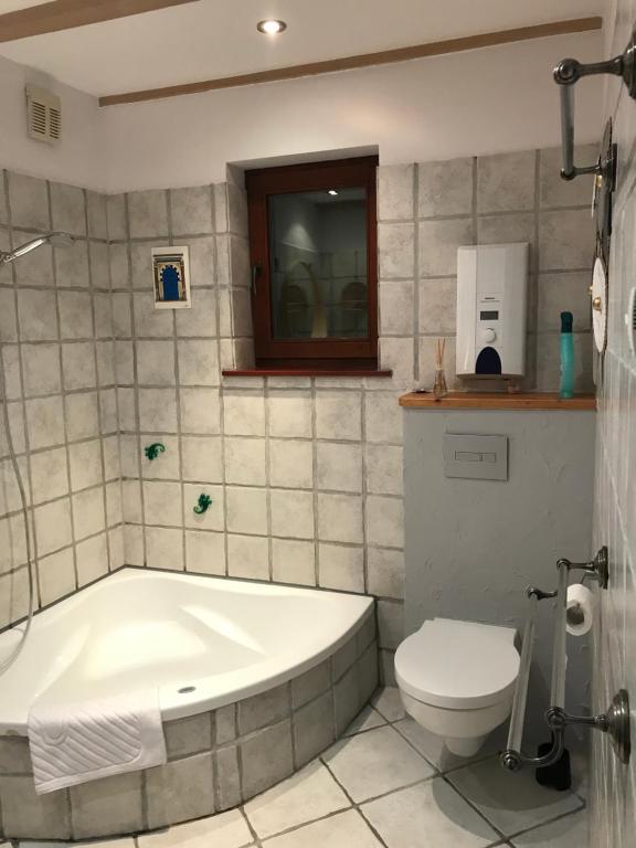 Kúpeľňa v ubytovaní Domek nad potokiem