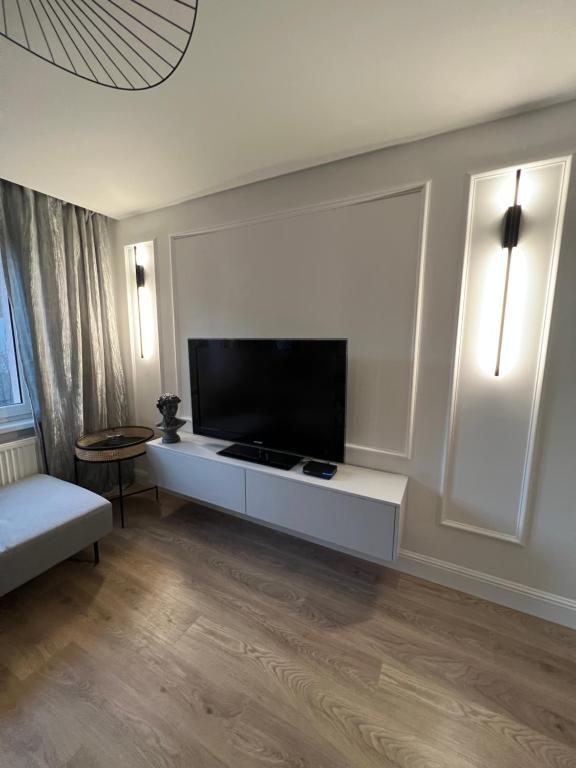 Televízia a/alebo spoločenská miestnosť v ubytovaní Igart Studio