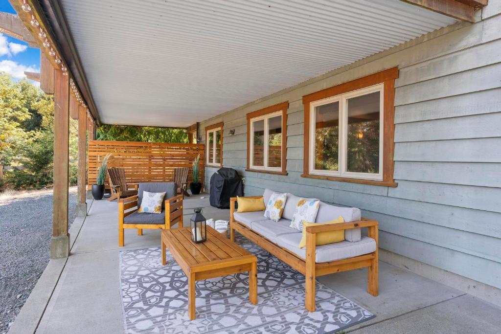 Balkón nebo terasa v ubytování Shawnigan Hills Guest Suite