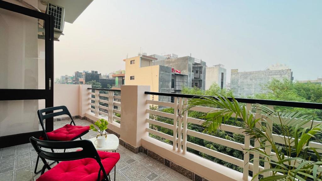 Balkón nebo terasa v ubytování Olive Service Apartments - City Centre Noida