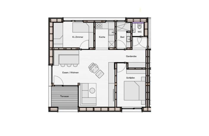 Půdorys ubytování Haus im WALDner