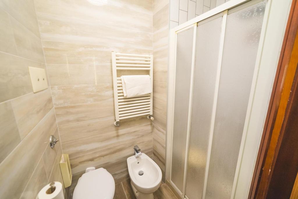 Koupelna v ubytování Hotel Grand Prix