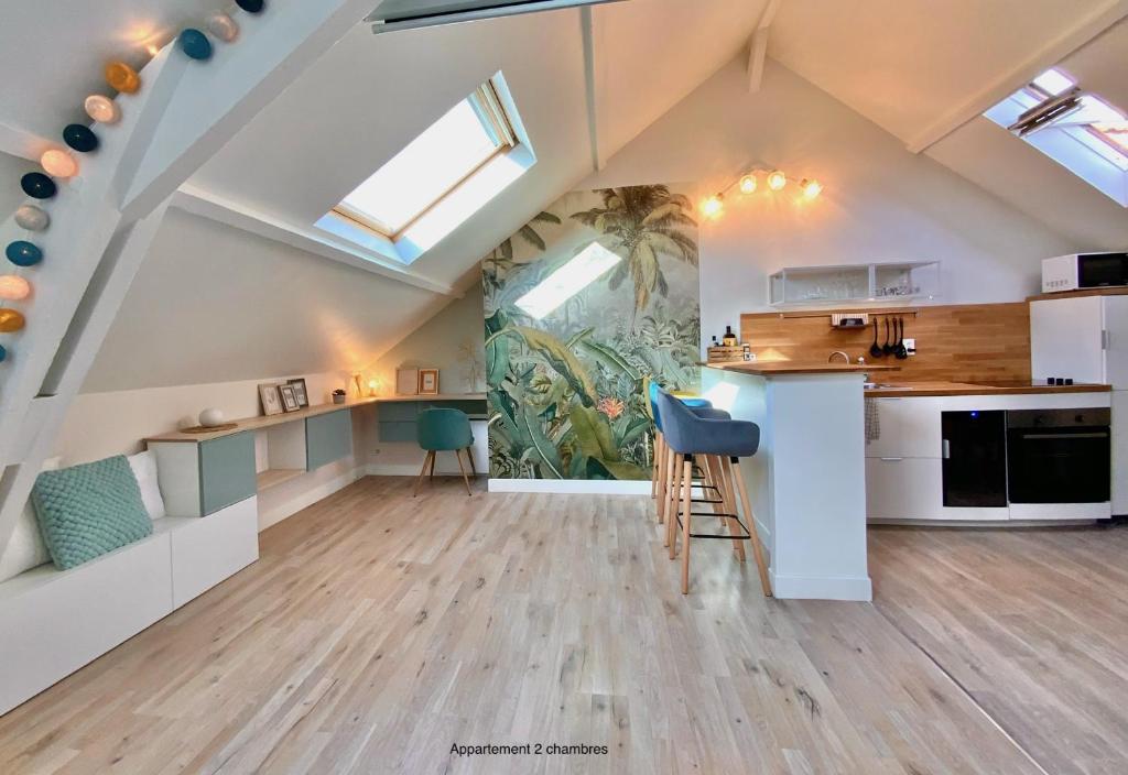 Appartements chaleureux - 15 min à pied de la gare - Apartment Mit Zwei Schlafzimmern