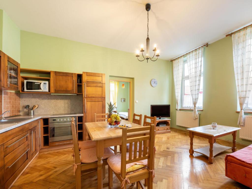 Kuchyň nebo kuchyňský kout v ubytování Apartment Base Camp 2