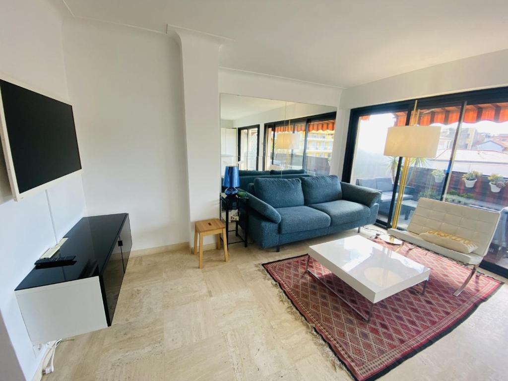 Posezení v ubytování ROS5-Appartement avec une chambre et une belle terrasse