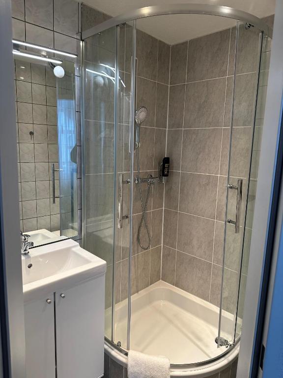 Koupelna v ubytování Hotel Goldenes Lamm