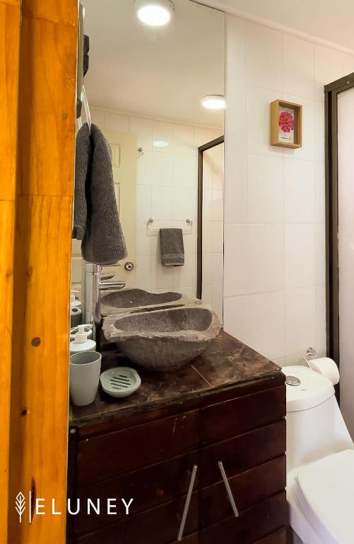 Koupelna v ubytování ELUNEY Combarbala
