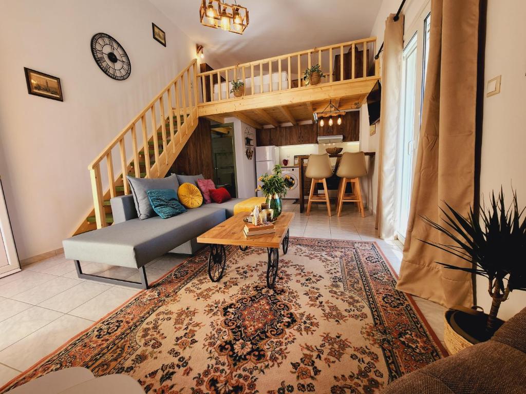 Posezení v ubytování Luxury Loft Apartment Vivian
