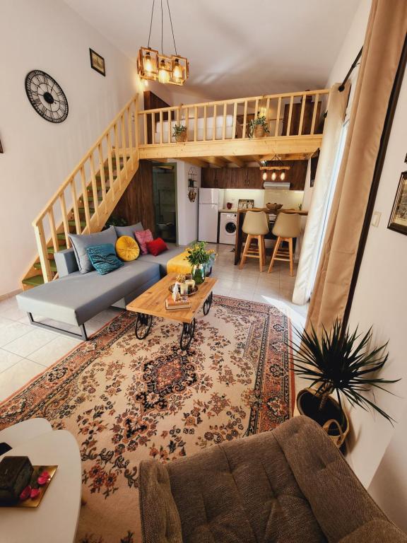 Posezení v ubytování Luxury Loft Apartment Vivian