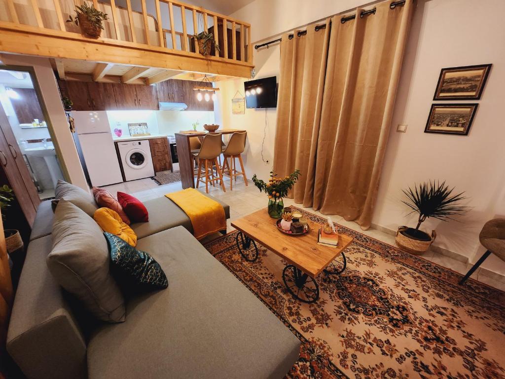Posezení v ubytování Luxury Loft Apartment Vivian
