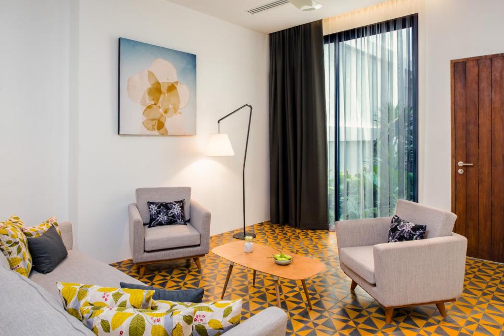 Posezení v ubytování Atelier Hotel