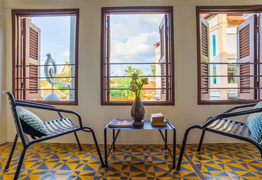 Posezení v ubytování Atelier Hotel