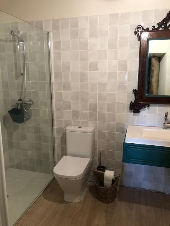 Koupelna v ubytování Casa Tapiolas Rectoría