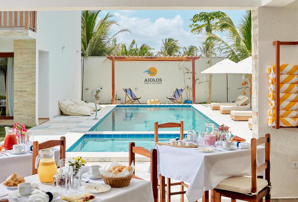 Bazén v ubytování Aiolos Hotel & Discoveries nebo v jeho okolí