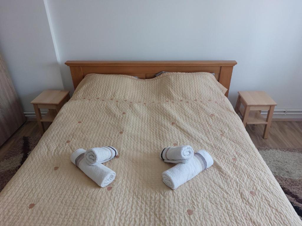 Postel nebo postele na pokoji v ubytování Apartman Centar
