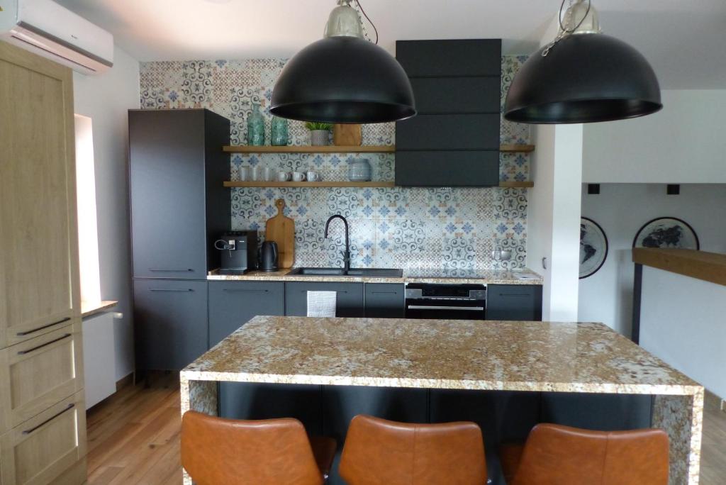 Kuchyň nebo kuchyňský kout v ubytování Villa Pinia