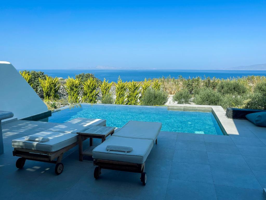 A view of the pool at Saint John Oia-Private Pool Luxury Villas or nearby