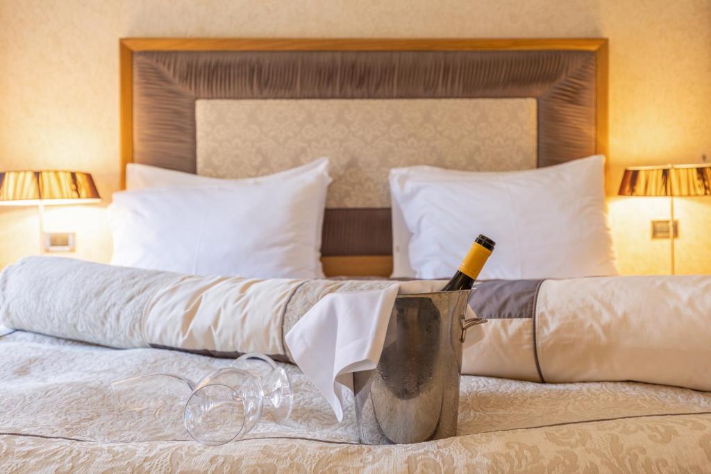 Krevet ili kreveti u jedinici u okviru objekta Hotel Vardar