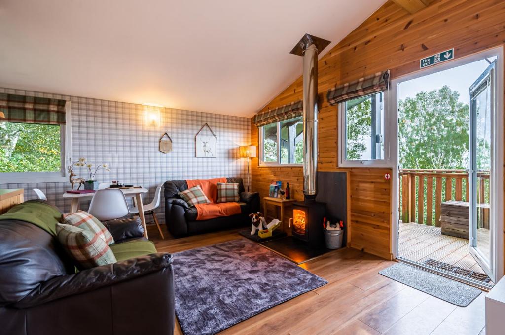 Ruang duduk di Ancarraig Lodges