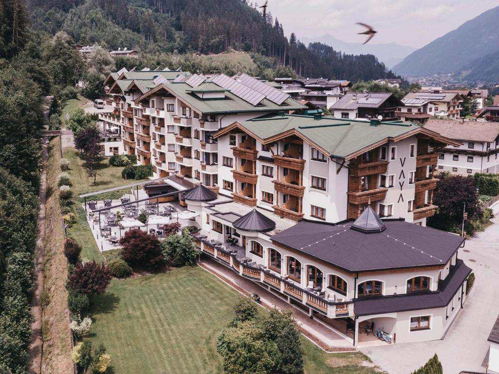 an aerial view of a resort in the mountains at VAYA Zillertal in Aschau