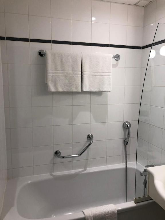Koupelna v ubytování Hotel Bollaert