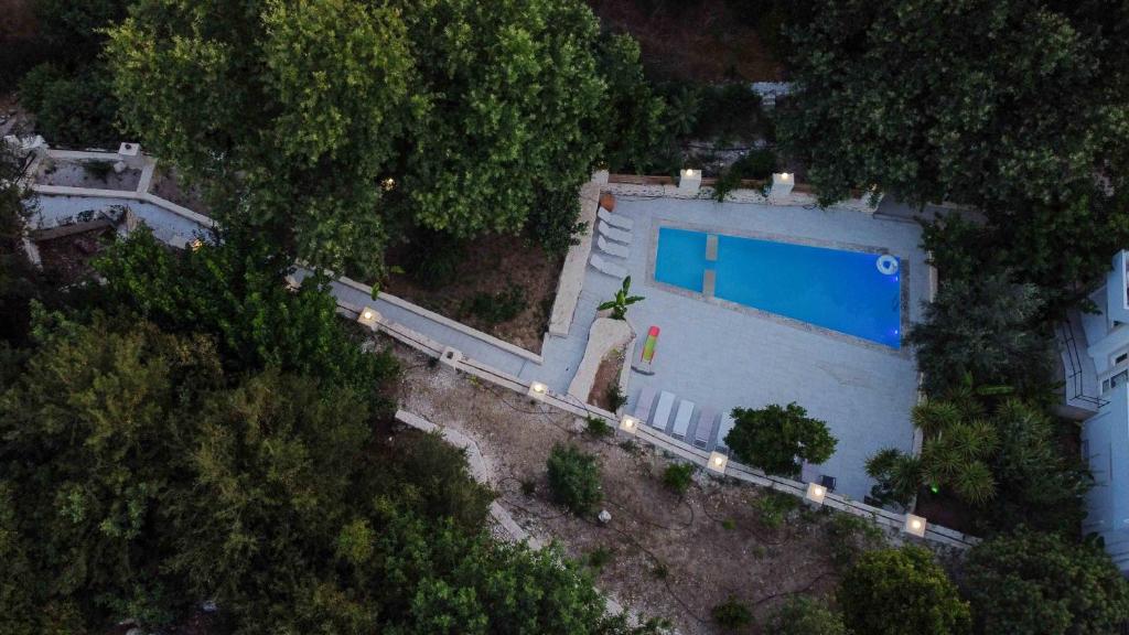 Letecký snímek ubytování Villa Klados