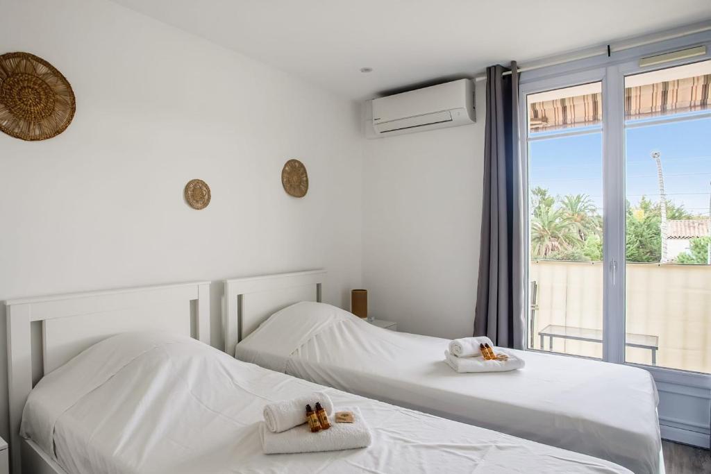 Posteľ alebo postele v izbe v ubytovaní Appartement Pablo - Welkeys